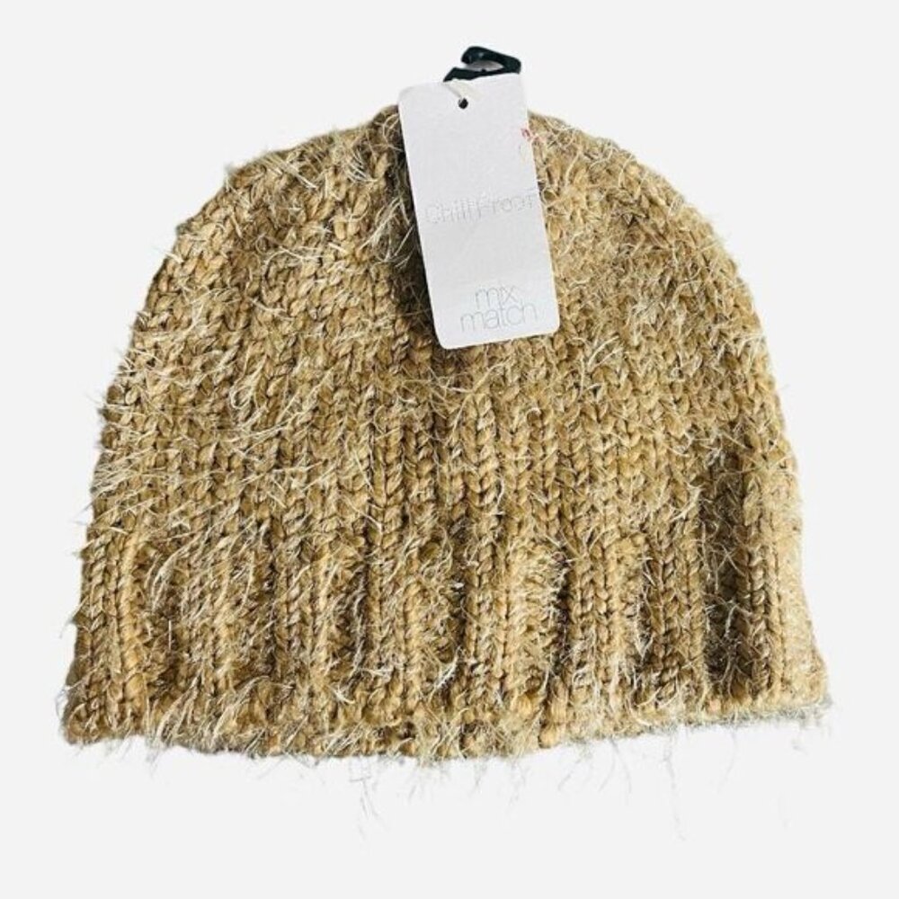 NWT Womens Chill Proof Mix Match Metallic Shag Beanie